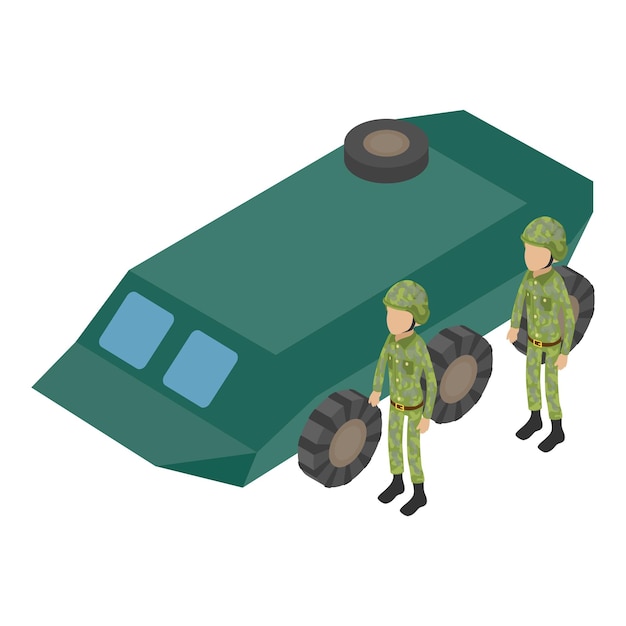 Ground troops icon isometric illustration of ground troops vector icon for web