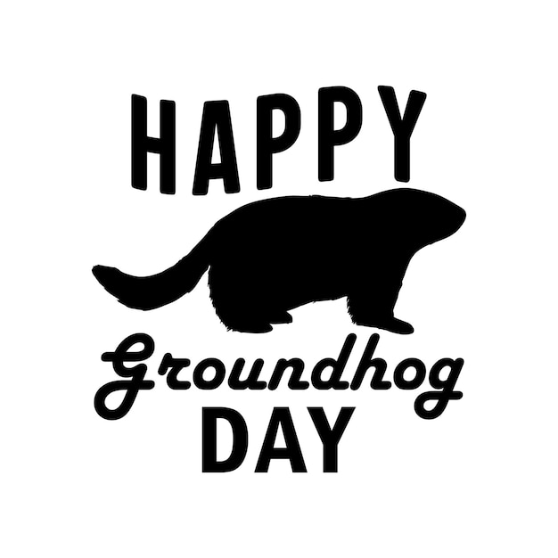 Groundhog day logo design