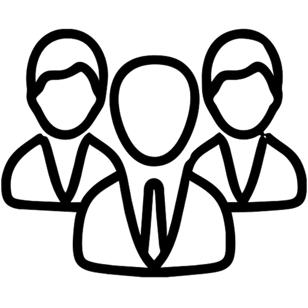 Vector group of adults icon outline