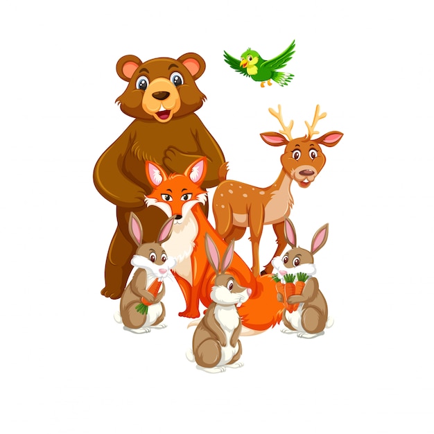 Group of animals character