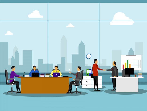 group business office illustration design