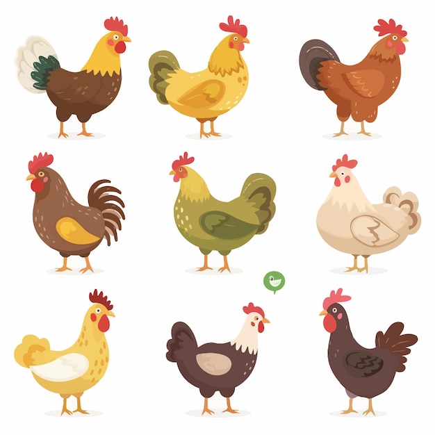 a group of chickens with a triangle on the front