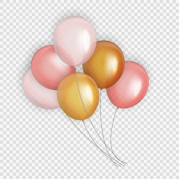 Group of Colour Glossy Helium Balloons