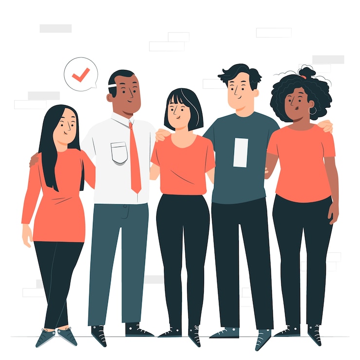 Vector group concept illustration