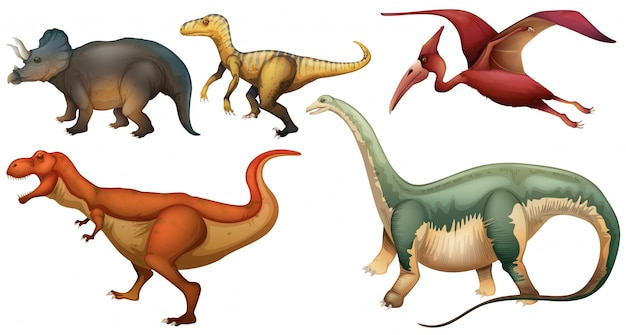 Vector a group of dinosaurs