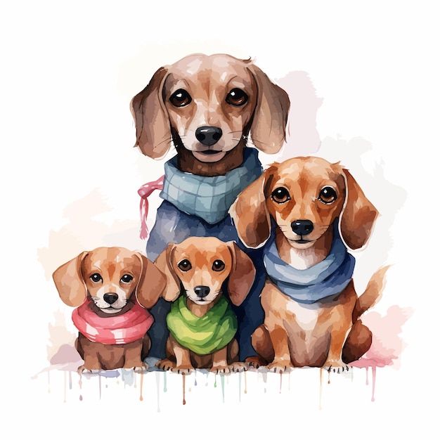 Group of dogs vectors