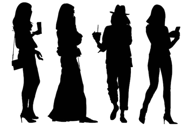 Группа модных бизнес-моделей Grils Silhouettes