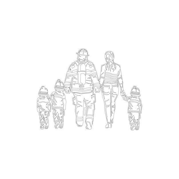 Group of happy family vector template design