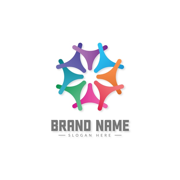 Group logo with modern colorful gradient style