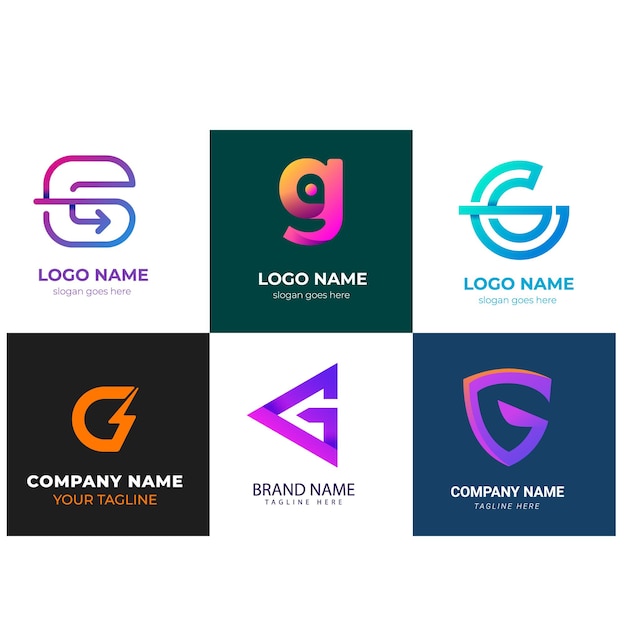 로고 그룹 중 하나는 "g"라고 적혀 있습니다.