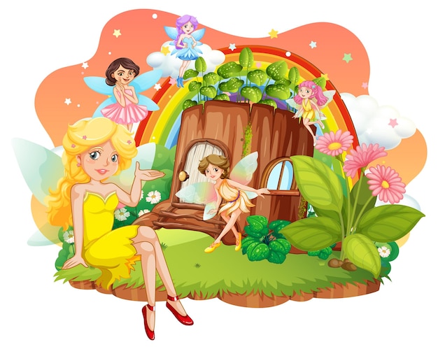 A group of lovely fairy on the island