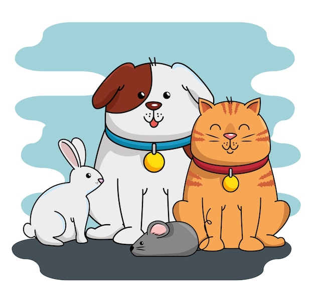 Group mascots pet shop