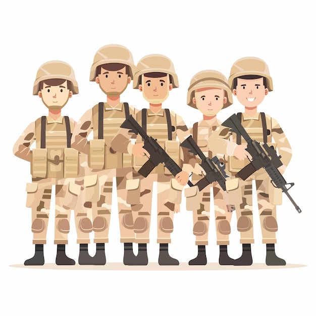 Group_of_cute_soldier_officer_in_camouflage