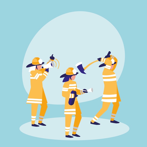 Группа пожарных аватара персонажа