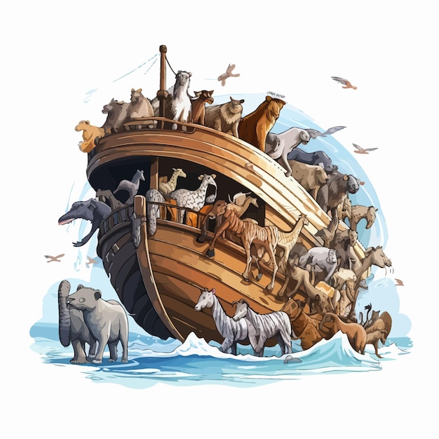 벡터 group_of_noahs_ark_vector_illustrated