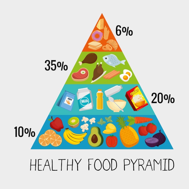영양 식품 Infographic의 그룹