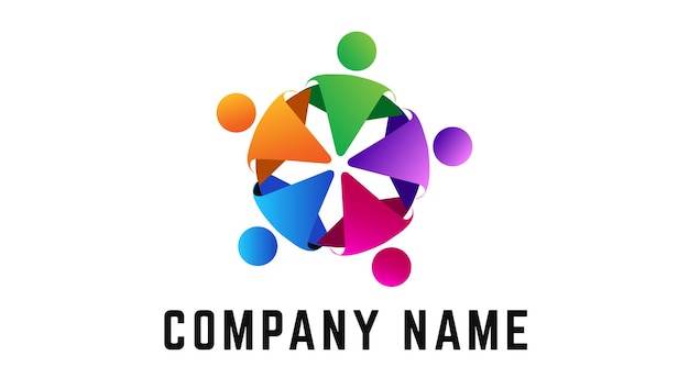 人または企業のグループの創造的なロゴのテンプレート