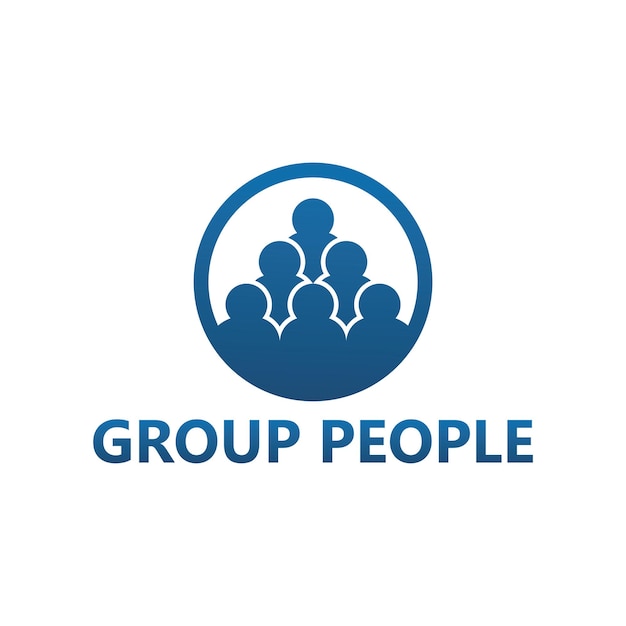 Group people logo template design