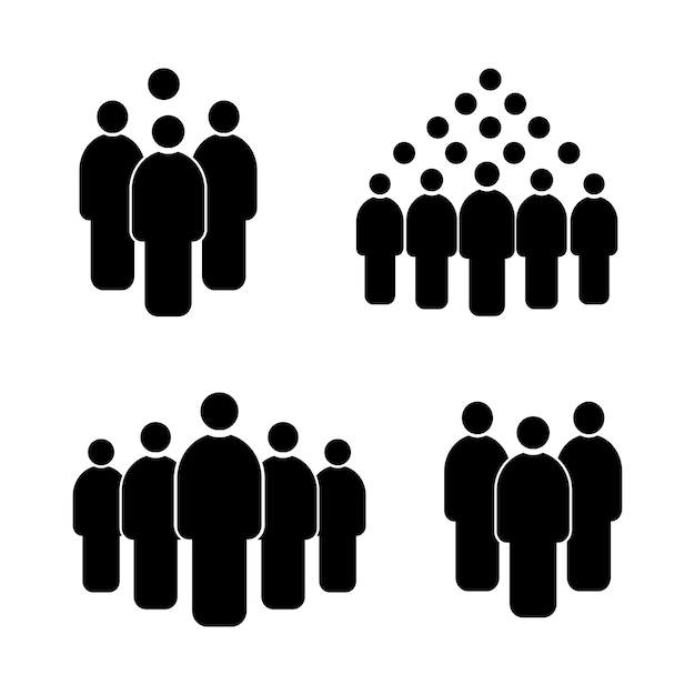 Vector group people and profile vector icon design