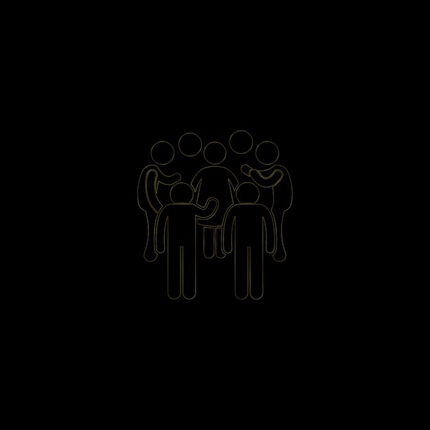 a group of people stand together in a circle with the words  family  on the bottom
