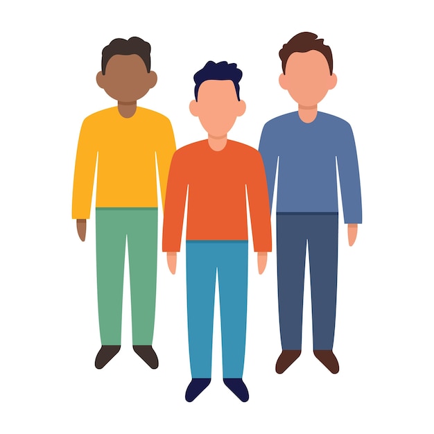 A group of people vector isolated