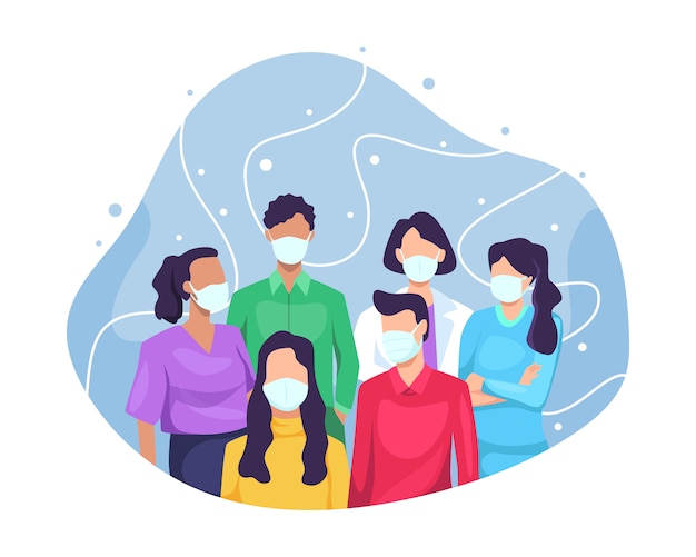 group of people wearing medical mask