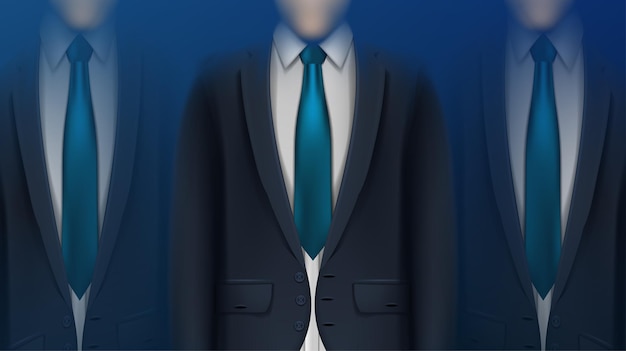Vector group portrait of a professional business team leader concept vector illustration