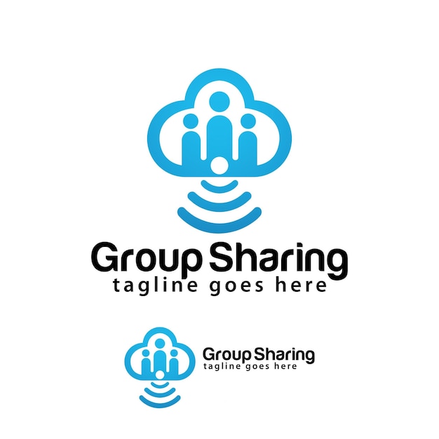 Шаблон дизайна логотипа группового обмена