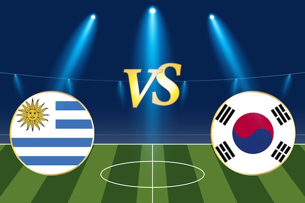 Group stage matches Uruguay vs South Korea Template