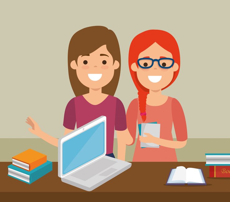 Vector group of students with online education