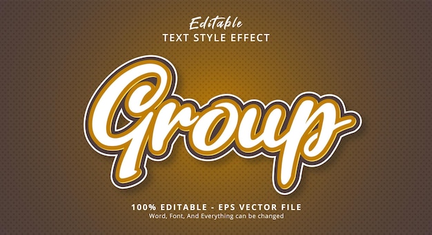 Group Text Style Effect Editable Text Effect