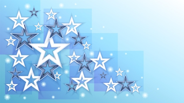 Group white and black 3d stars pastel gradient background