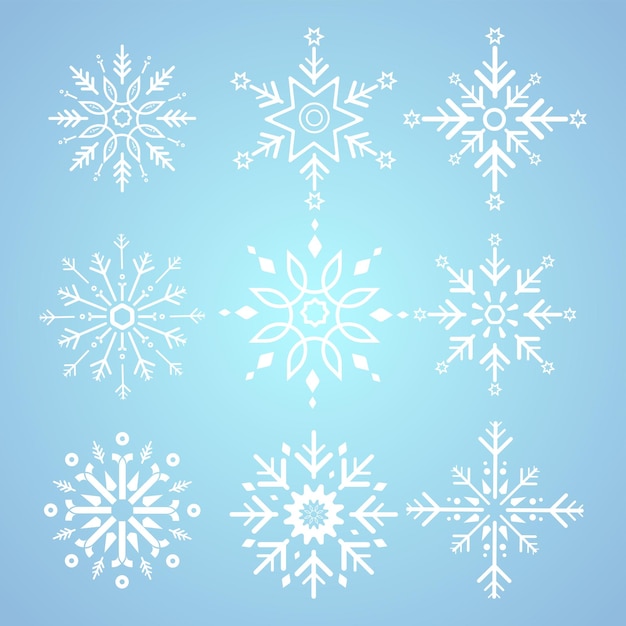 孤立した青い背景の冬の春とクリスマスの要素のための白い雪粒のグループ