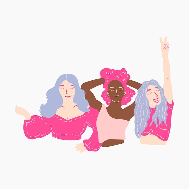 A group of women illustration