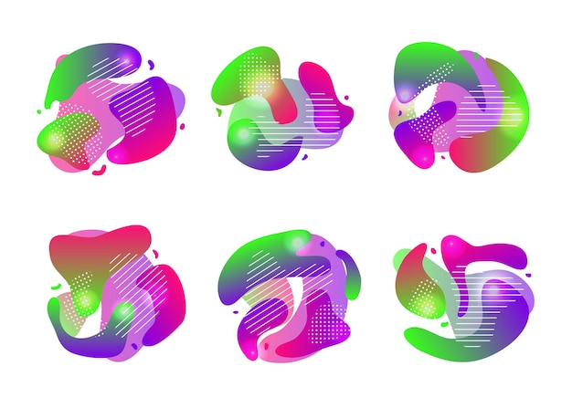 Groups of liquid gradient shapes