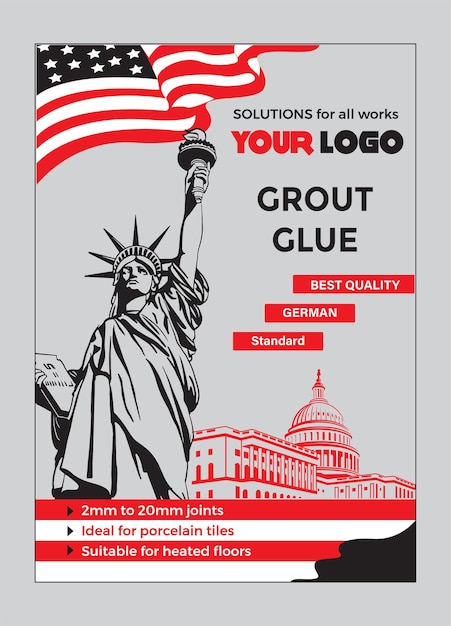 Vector grout glue post