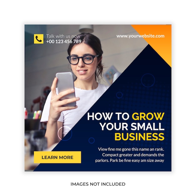 Vector grow business ads template