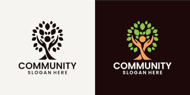 Grow community people logo design ideas