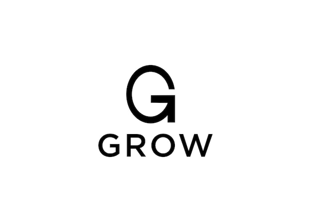 Grow logo design vector illustration