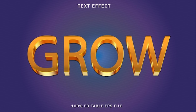 Grow Text Style Effect