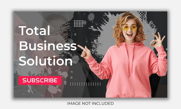 Grow up your business with us promotional video thumbnail design