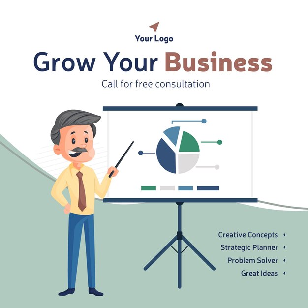 Grow your business banner template design