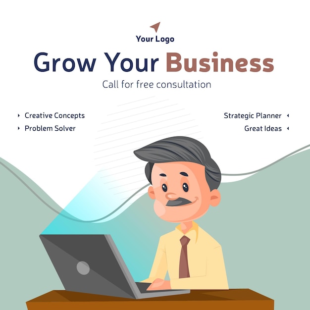 Grow your business with creative ideas banner design