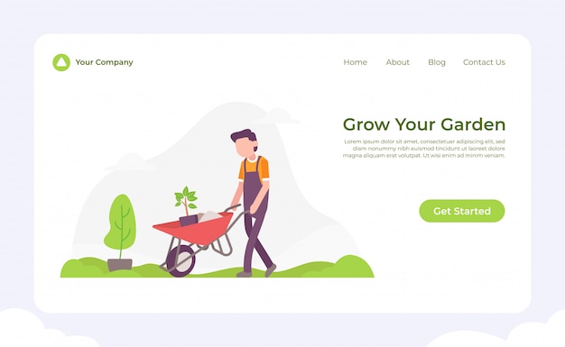 Grow your garden landing page