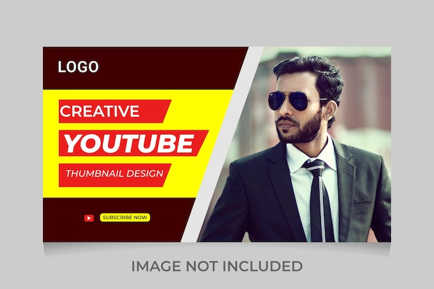 Vector grow your youtube channel business and web banner template design