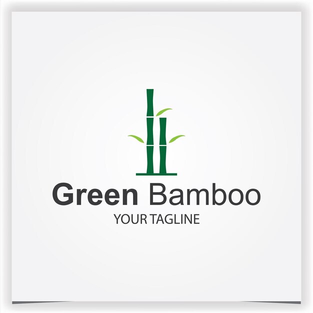 Growing bamboo logo design vector illustration logo premium elegant template vector eps 10