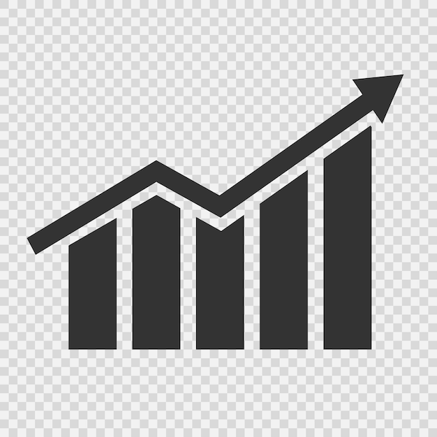 Vector growing graphic icon vector illustration