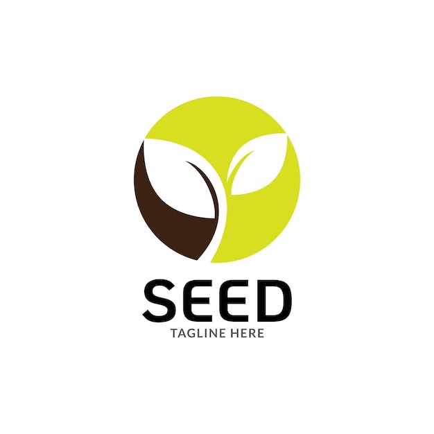 Growing seed logo design template. Fit for wheat farm, natural harvest, agronomy.