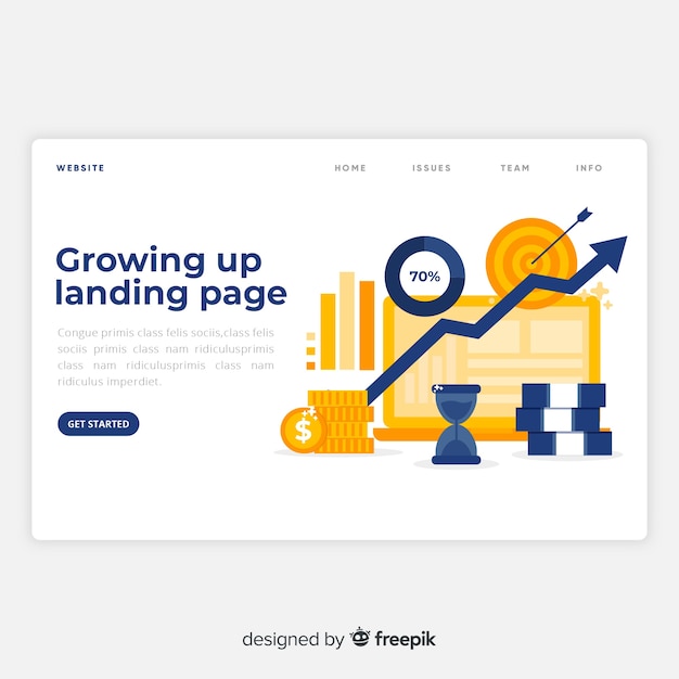 Growing up landing page