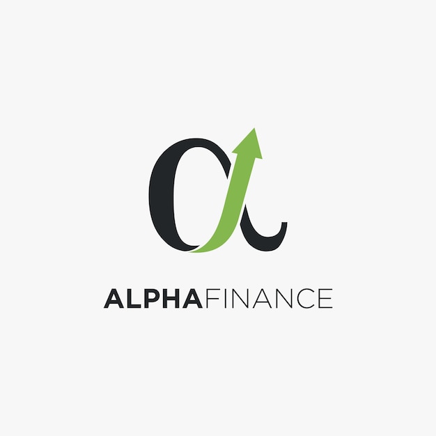 Growth Alpha Finance Logo icon vector template on white background